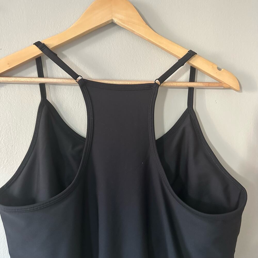 Old Navy Black PowerSoft GoDry Spaghetti Strap Racer-Back Mini Dress Size XL - Picture 4 of 6